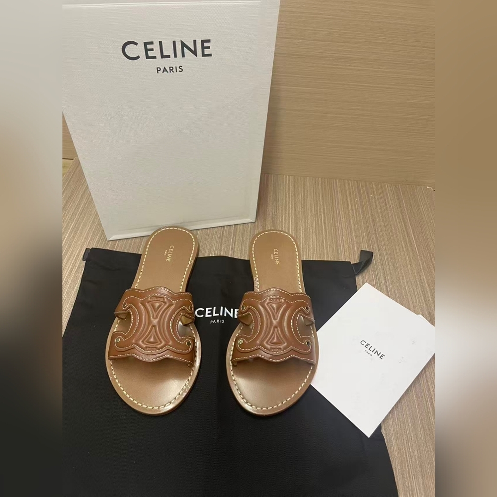 Celine Triomphe Slide Sandals - Picture 2 of 7